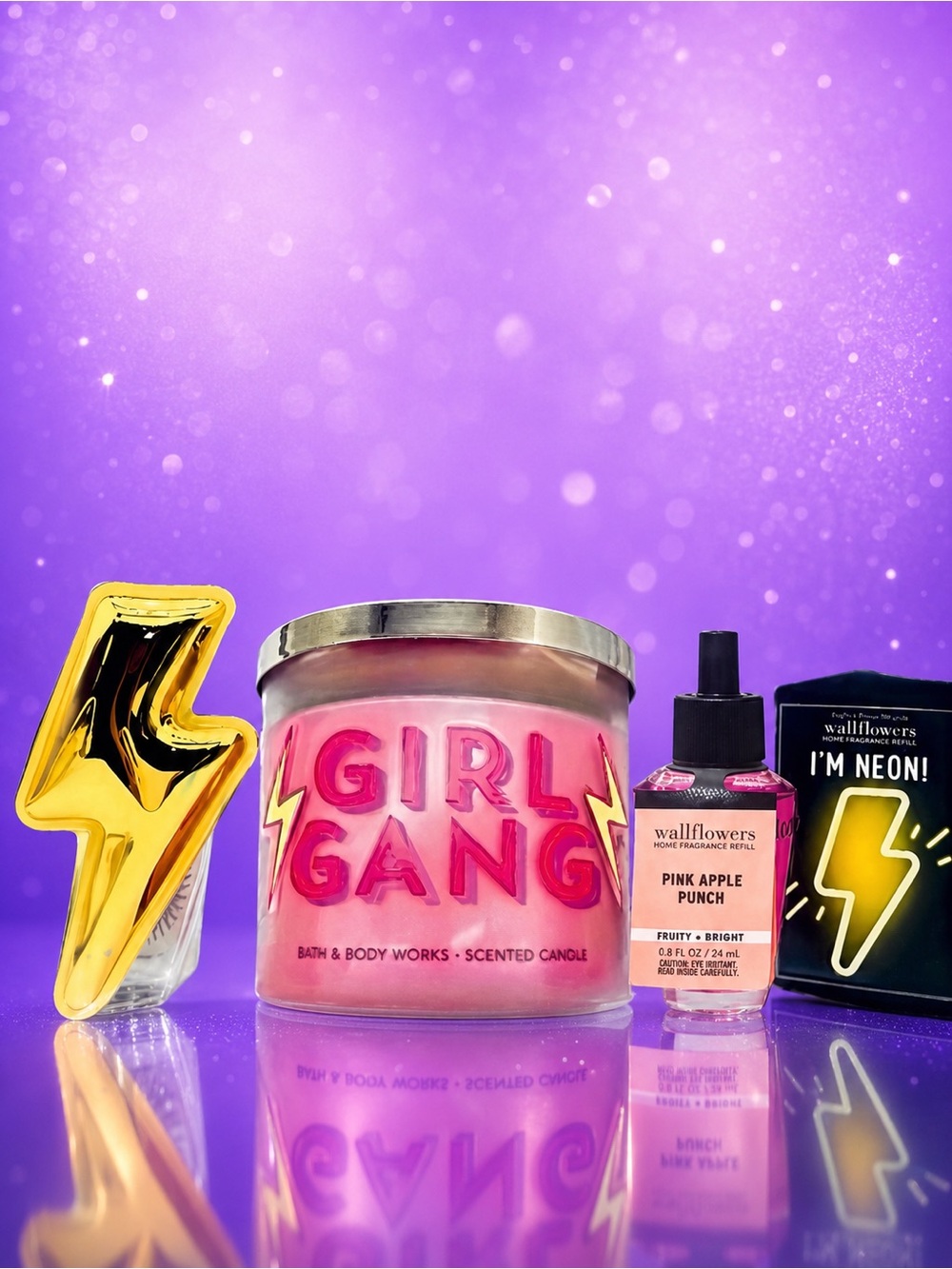 Neon Girl Gang ✨ Bath & Body Works Pink Apple Punch Light-Up Set